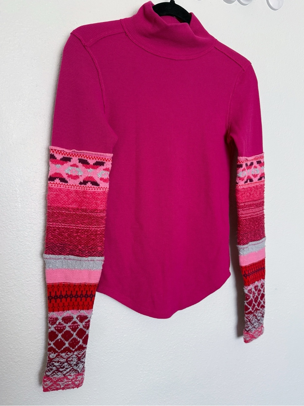 Free People We The Free All Too Well Cuff Thermal Mock Neck Long Sleeve Top - Picture 6 of 13